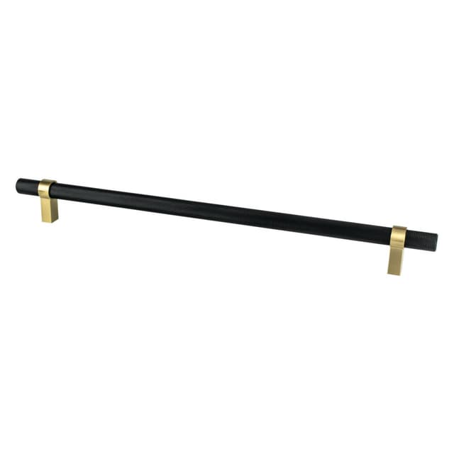 18" Radial Reign Appliance Pull, Matte Black/Modern Brushed Gold