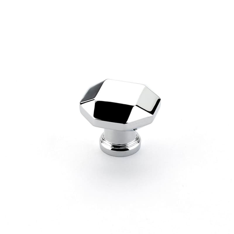 1-1/4" Menlo Park Faceted Cabinet Knob, Polished Chrome
