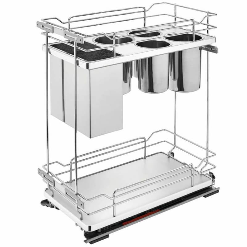 11-3/4" 2-Shelf Pullout Organizer, with Soft-Closing, Gray, 24" Height