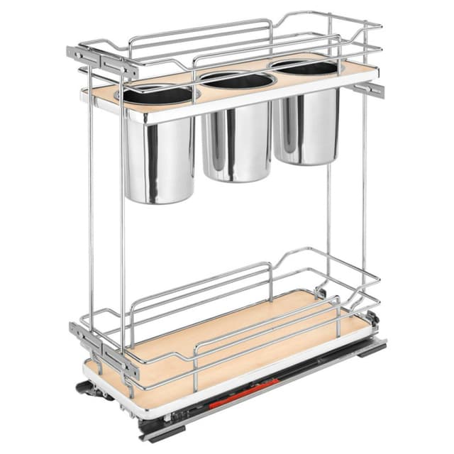 5322UT Series Utility Base Cabinet Pullout w/Utensil Bins, Rev-A-Shelf