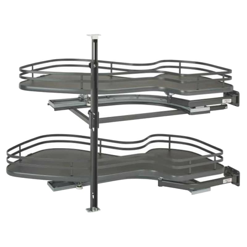2-Tier Right-Hand Contemporary Organizer for 15" Cabinet Opening, Orion Gray