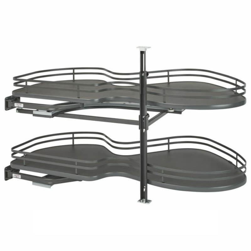 2-Tier Left-Hand Contemporary Organizer for 21" Cabinet Opening, Orion Gray