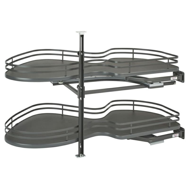 2-Tier Right-Hand Contemporary Organizer for 21" Cabinet Opening, Orion Gray