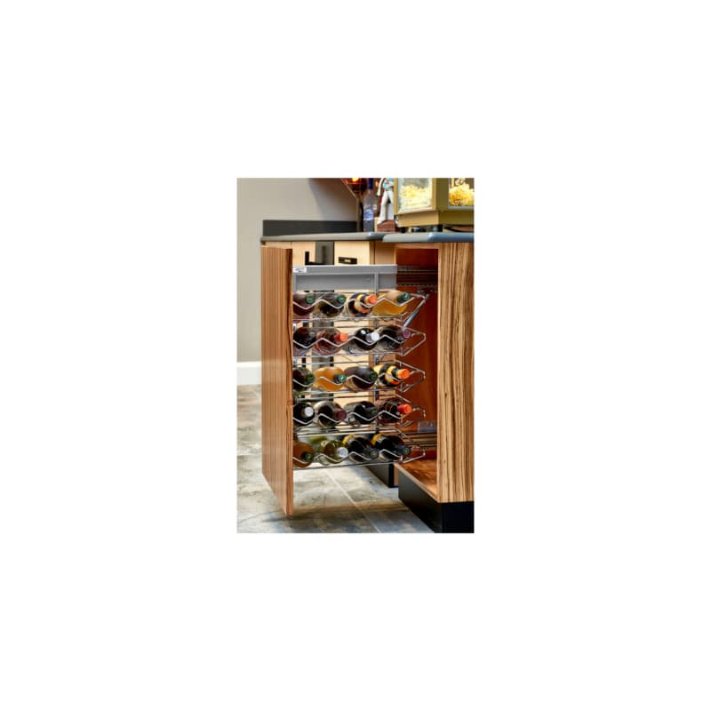 14-1/8" Pullout Organizer with Soft-Closing Technology, Chrome