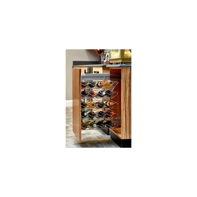 14-1/8" Pullout Organizer with Soft-Closing Technology, Chrome
