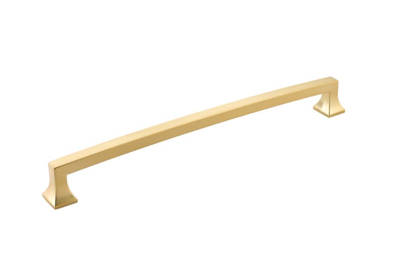 15" Menlo Park Arched Appliance Pull, Signature Satin Brass