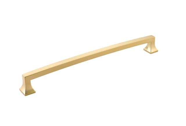 15" Menlo Park Arched Appliance Pull, Signature Satin Brass