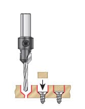 11/32" x 2-1/4" High Performance AlTiN Coated Carbide Tipped Countersink Bit, #4 Screw