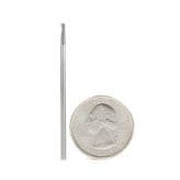 2mm Dia x 8mm Metric Solid Carbide CNC Spiral 'O' Single Flute, Plastic Cutting, 2mm Shank, 50mm Long Up-Cut Router Bit