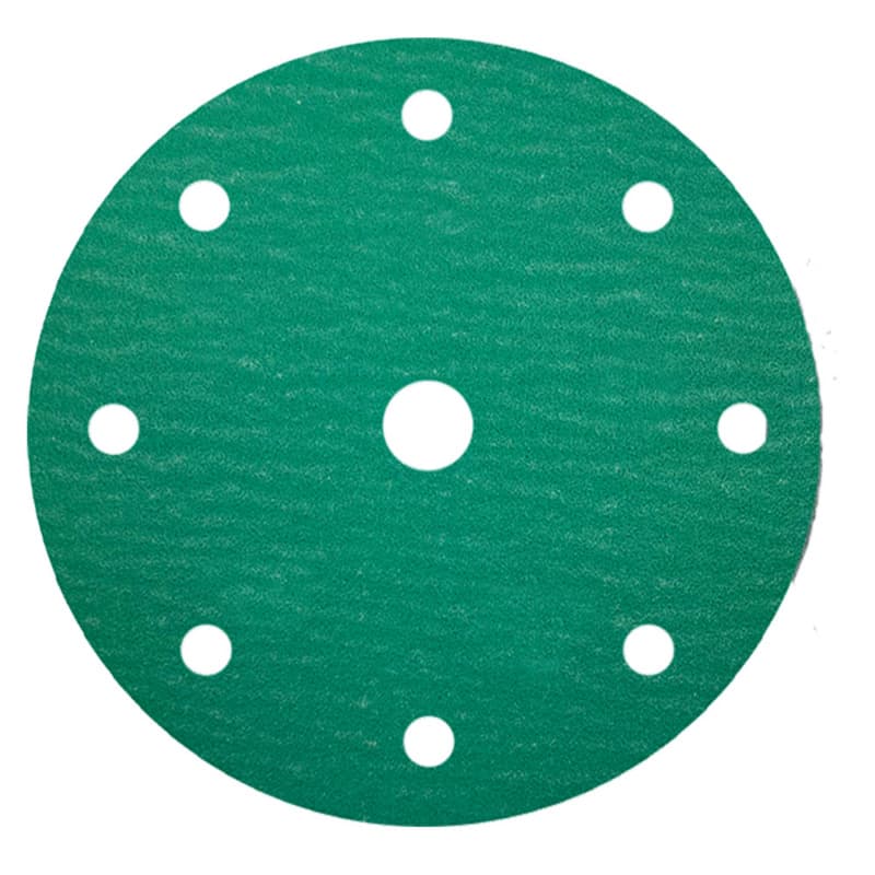 5" Emerald Hook & Loop 220 Grit L46611 9 Holes Sanding Disc, Aluminum Oxide on Film (50/Box)