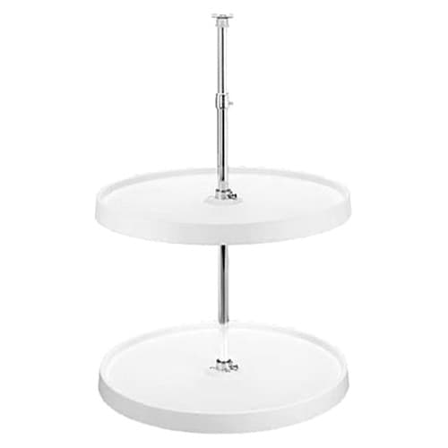 6012 28" Full-Circle 2 Tray Lazy Susan, White