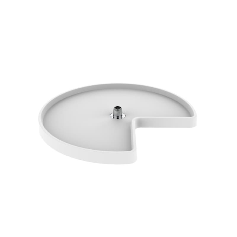 6471 32" Kidney 1 Tray Lazy Susan with Hub, White