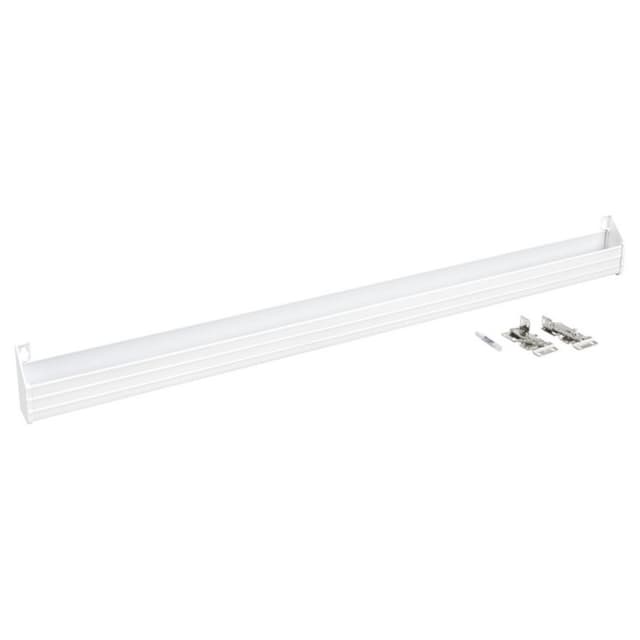 36" Slim Line White Sink Front Tip-Out Tray with 1-Pair Soft-Closing Hinges and End Cap