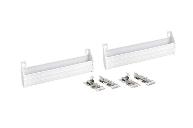 14" Slim Line White Sink Front Tip-Out Tray with 2-Pair Hinge