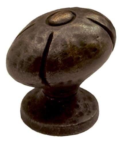 1-1/4" Siena Small Oval Cabinet Knob, Ancient Bronze