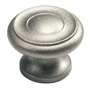1-1/2" Round Knob, Distressed Nickel
