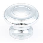 1-1/2" Traditional Round Cabinet Knob, Polished Chrome