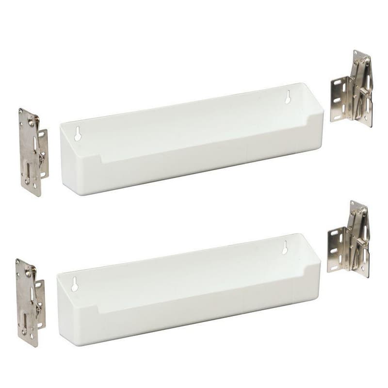 14" White Sink Front Tray and Hinge Kit (2 Trays)