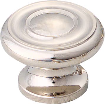 1-1/2" Traditional Round Cabinet Knob, Polished Nickel