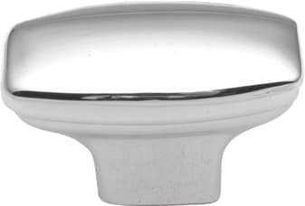 1-7/16" x 3/4" Metropolis Oval Cabinet Knob, Chrome