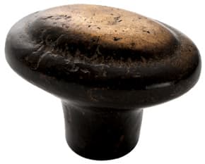 1-7/8" Mountain Oval Knob, Antique Bronze