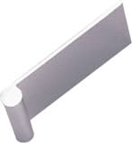 DP 1-1/2" No-Holes Edge Pull, Polished Aluminum Anodized