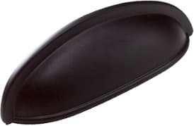 3" Traditional Cup Pull, Flat Black