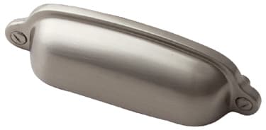 3" Country Cup Pull, Satin Nickel