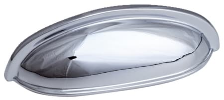 3" Traditional Small Cup Pull, Polished Chrome