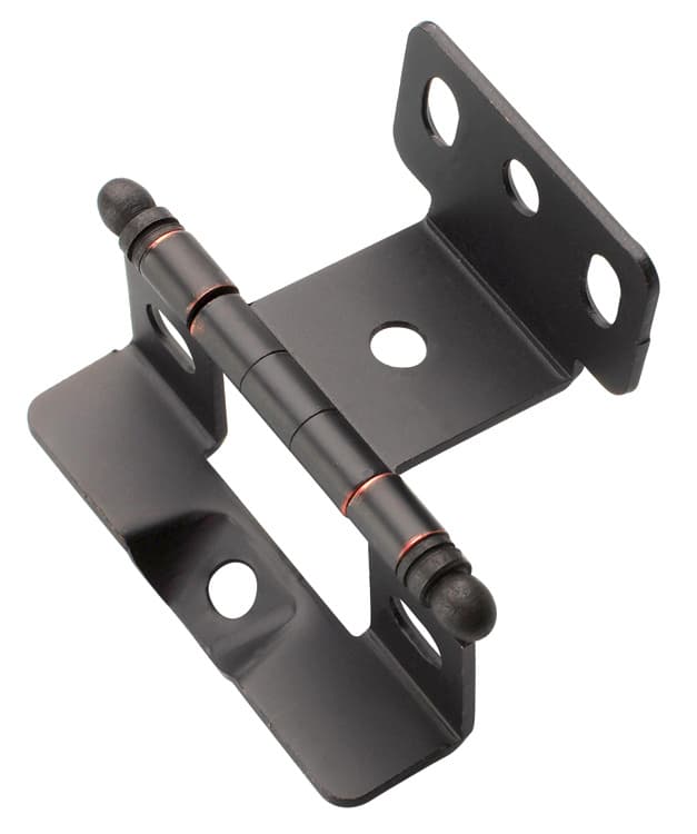 3/4" Full Wrap-Around Ball Finial Hinge, Free-Swinging, Inset, Flat Black