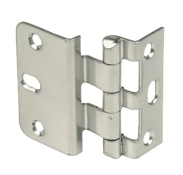 860 Flush Door Hinge without Screws, Inset Overlay, Powder Coated