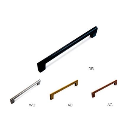 192mm Handle Pull, White Bronze, 210mm Length