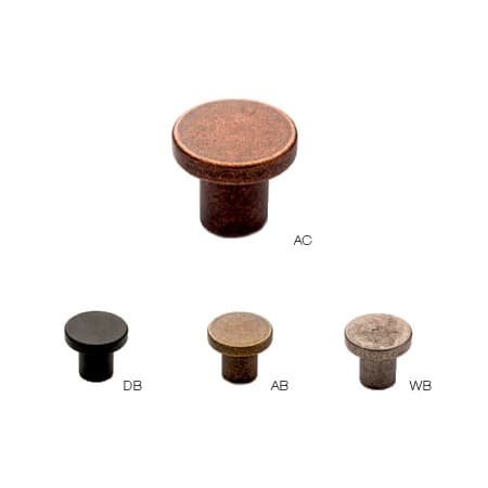 33mm Round Knob, White Bronze