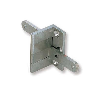 AHW Overlay Door Angle Hinge, Satin Nickel
