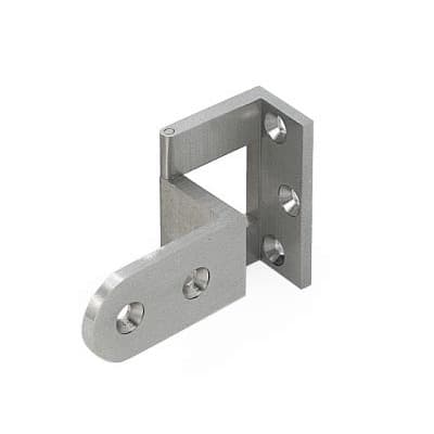 AHS-24 Overlay Door Angle Hinge, Satin Nickel
