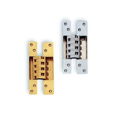 HES-3038 Invisible 180° Opening Concealed Hinge, Polished Brass