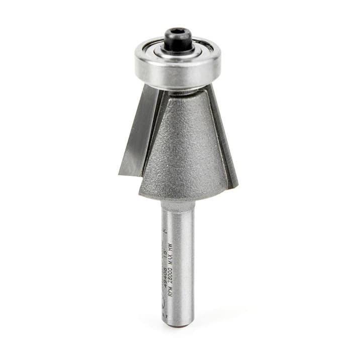 7/8" x 2-1/4" Chamfer Router Bit, 2-Flute, 1/4" Shank
