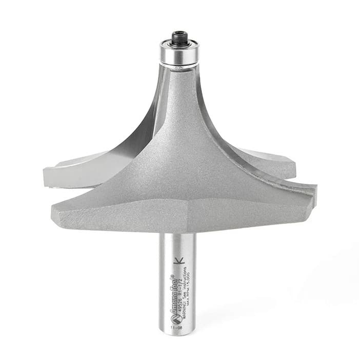 3-1/2" Dia x 1-3/4" Carbide Tipped Corner Round Bit, 1-1/2" Radius, 1/2" Shank
