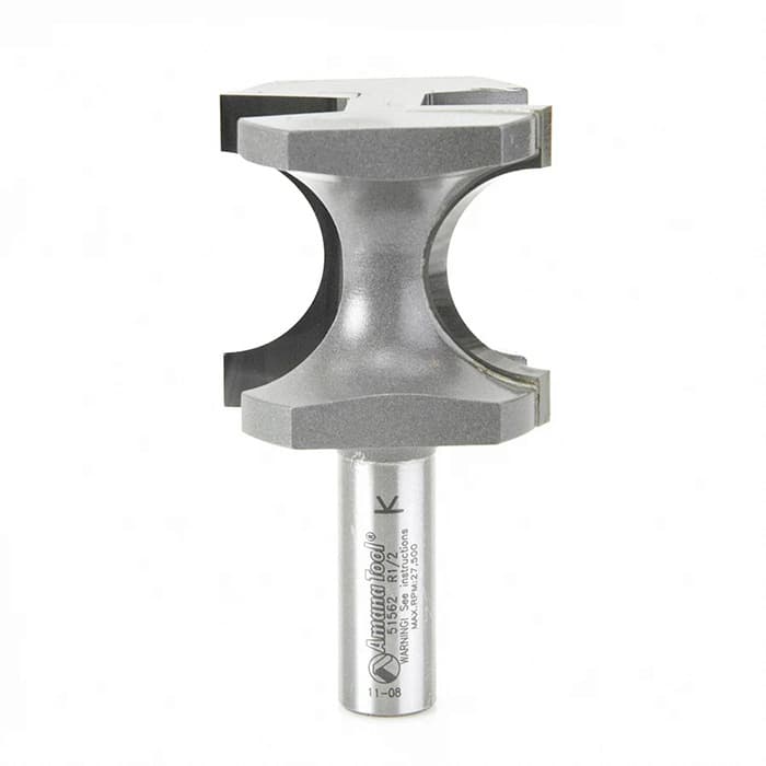 1-11/16" Dia x 1-9/16" Carbide Tipped Bull Nose Bit, 1/2" Radius, 1/2" Shank