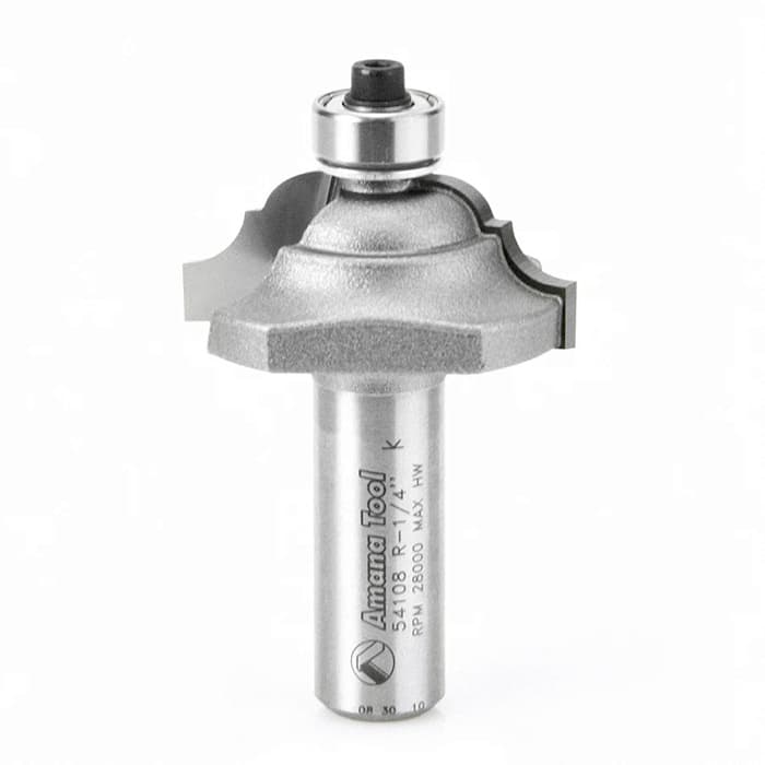 1-1/2" Dia x 5/8" Carbide Tipped Classical Bead/Cove Bit, 7/32" x 15/64" Radius, 1/2" Shank