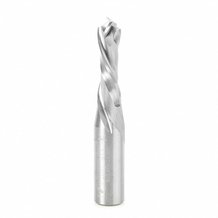 3/8" x 3" CNC Mortise Compression Spiral Bit, 2-Flute, 1/2" Shank