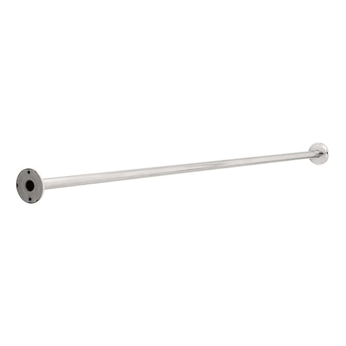 1" x 5' Shower Rod with Step Style Flange, Satin Nickel