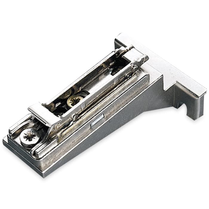 Domi 2-Cam Adjustable Face Frame Mounting Plate, Nickel-Plated, Screw-On, 5mm