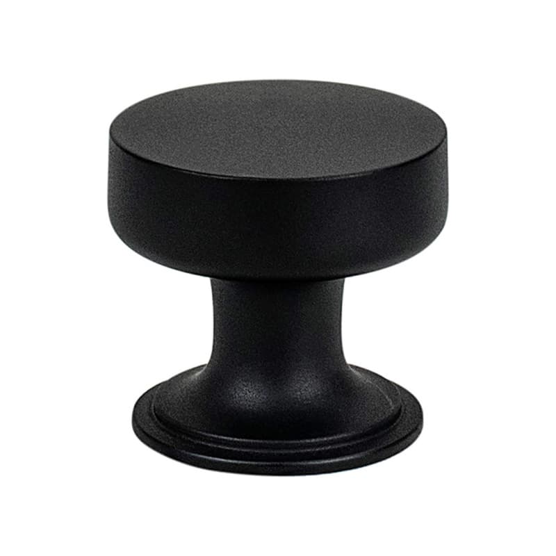 1-3/16" Folklore Cabinet Knob, Matte Black
