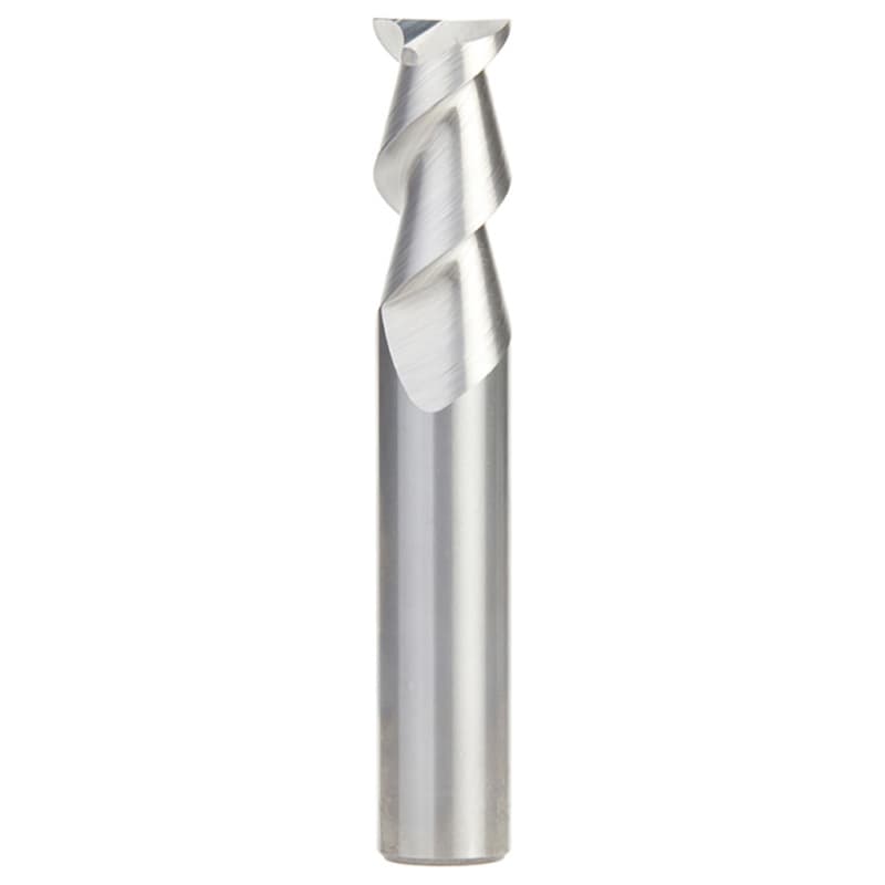 CNC 1/2" x 1" 55° Solid Carbide Aluminum/Acrylic Cutting Helix End Mill Bit, 2-Flute, 1/2" Shank