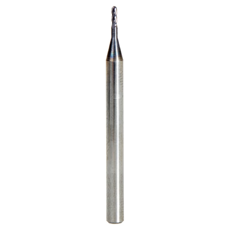 0.040" AlTiN Coated CNC Steel Ball End Mini Mill Bit, 4-Flute