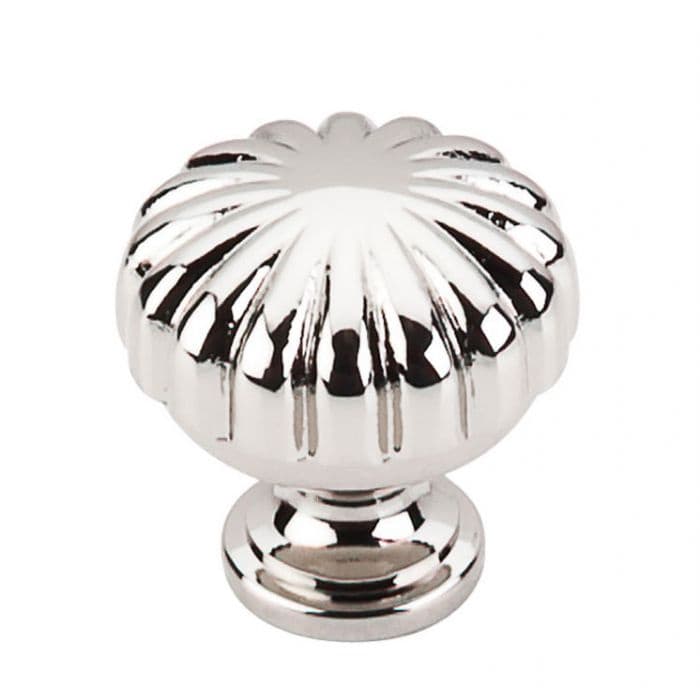 1-1/4" Asbury Melon Knob, Polished Nickel