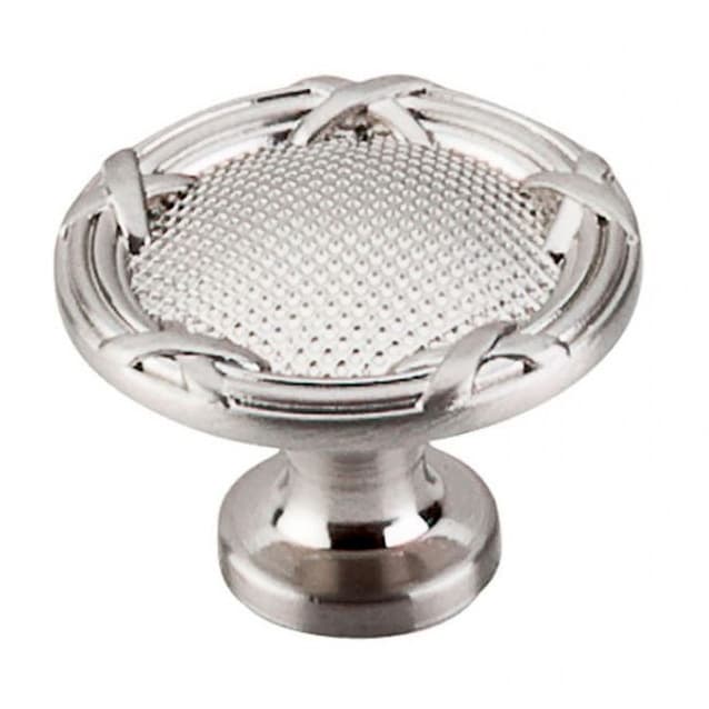 1-1/4" Edwardian Ribbon & Reed Knob, Brushed Satin Nickel