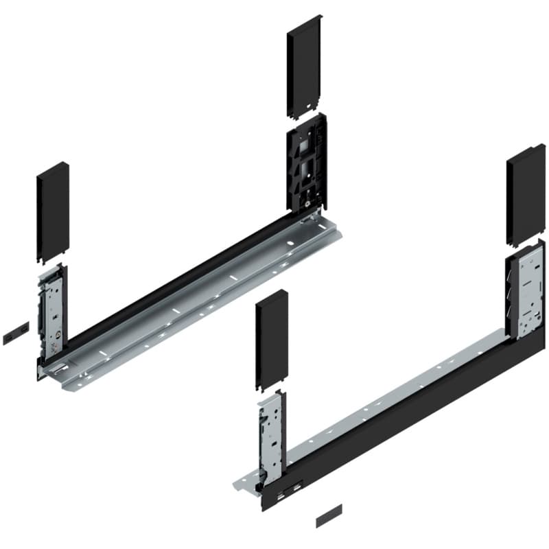 21-21/32" Legrabox Drawer System C Height 6-31/32", Carbon Black Matte