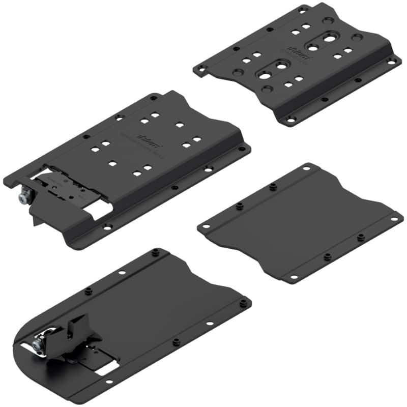 Revego Uno Right Pocket Connector Set for Worktop-Mounted Cabinet, Black